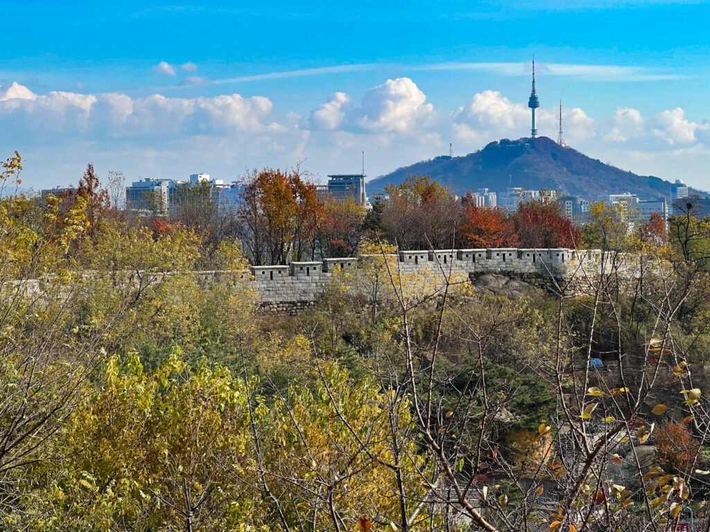 Seoul city wall and Nam-san tower